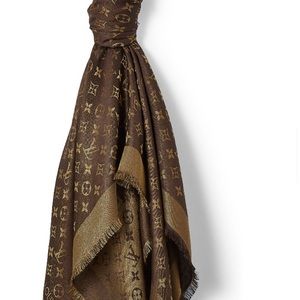 Louis Vuitton Brown Shine Scarf / Shawl